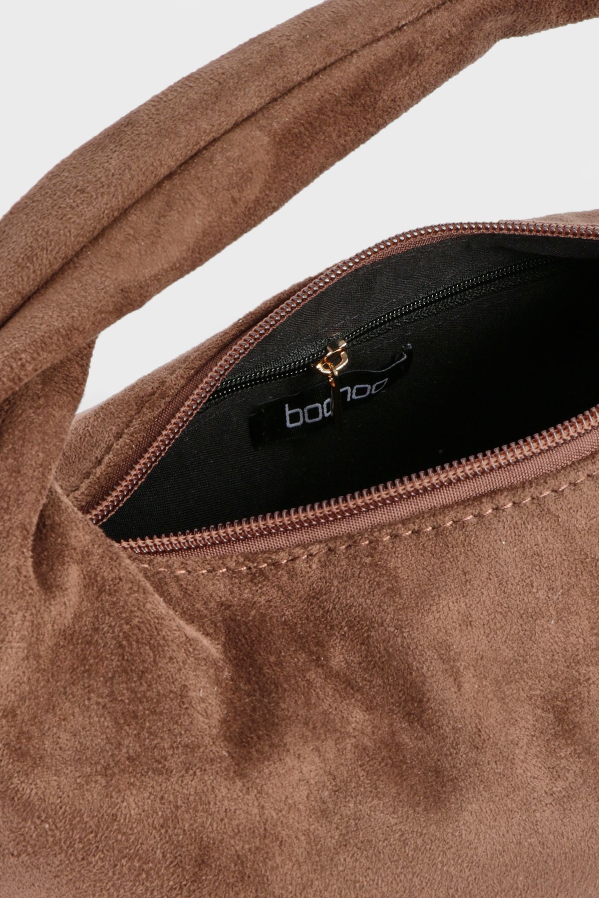 Faux Suede Knot Handle Grab Bag - Image 4