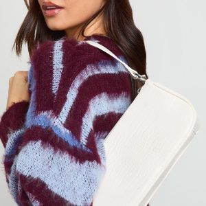 Croc Detail Shoulder Bag