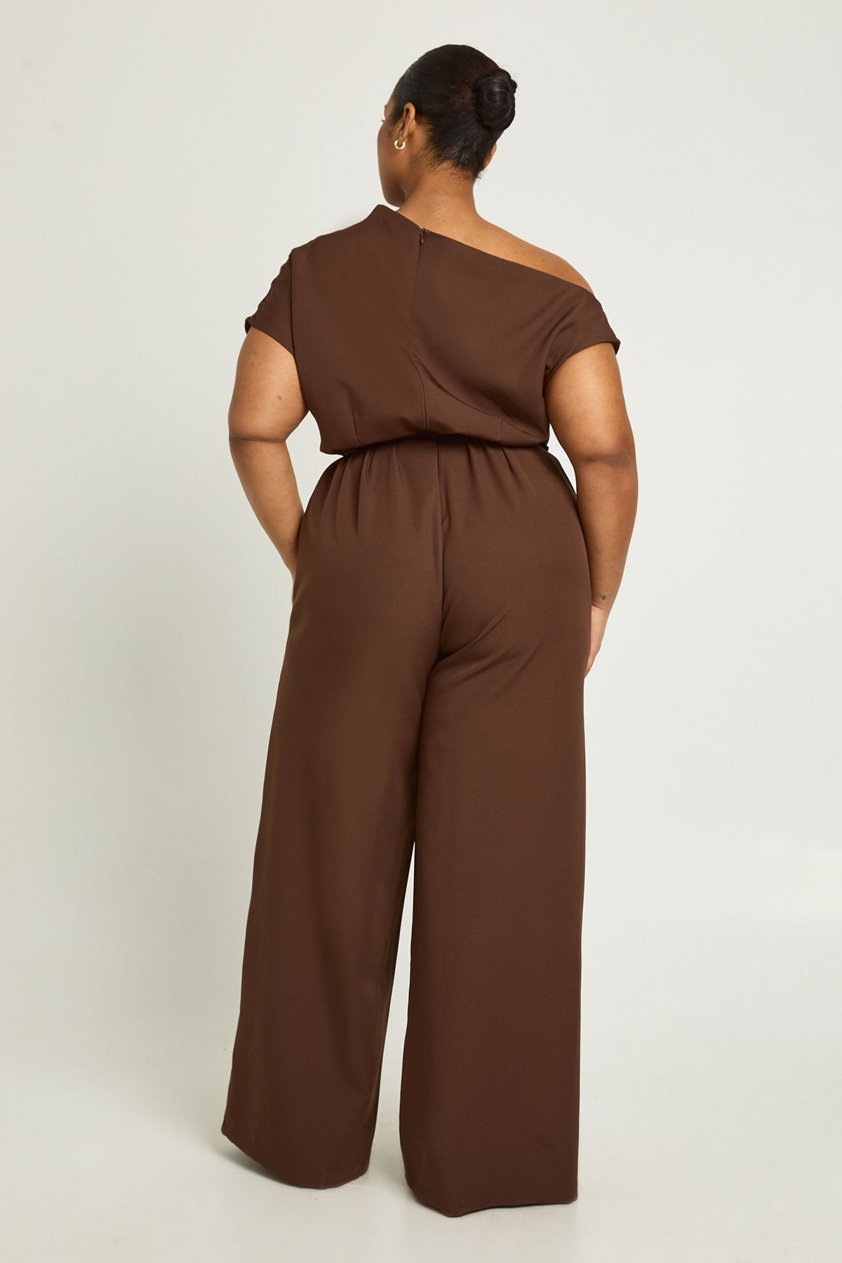 Plus Asymmetric Belted Jumpsuit - Image 2
