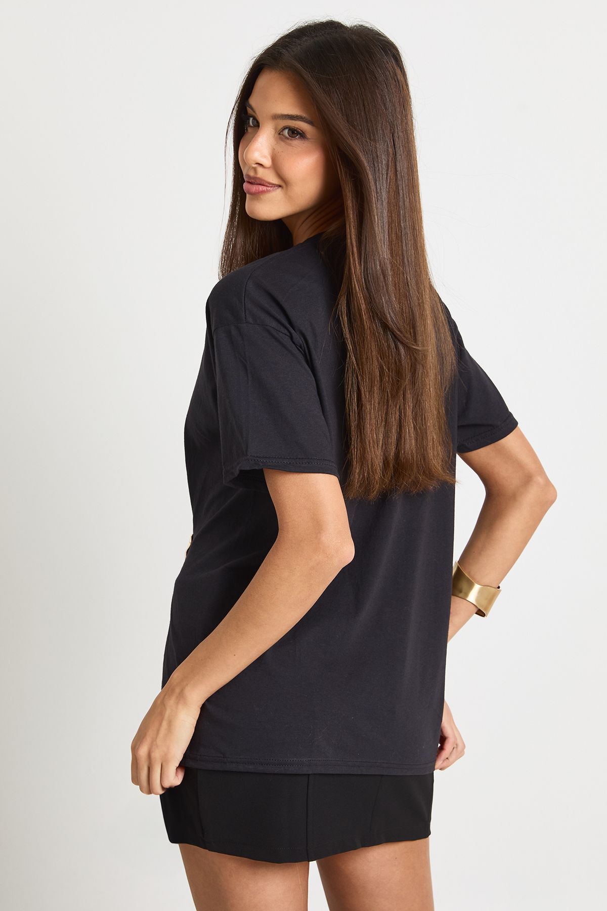 Ring Trim Gathered T-Shirt - Image 2
