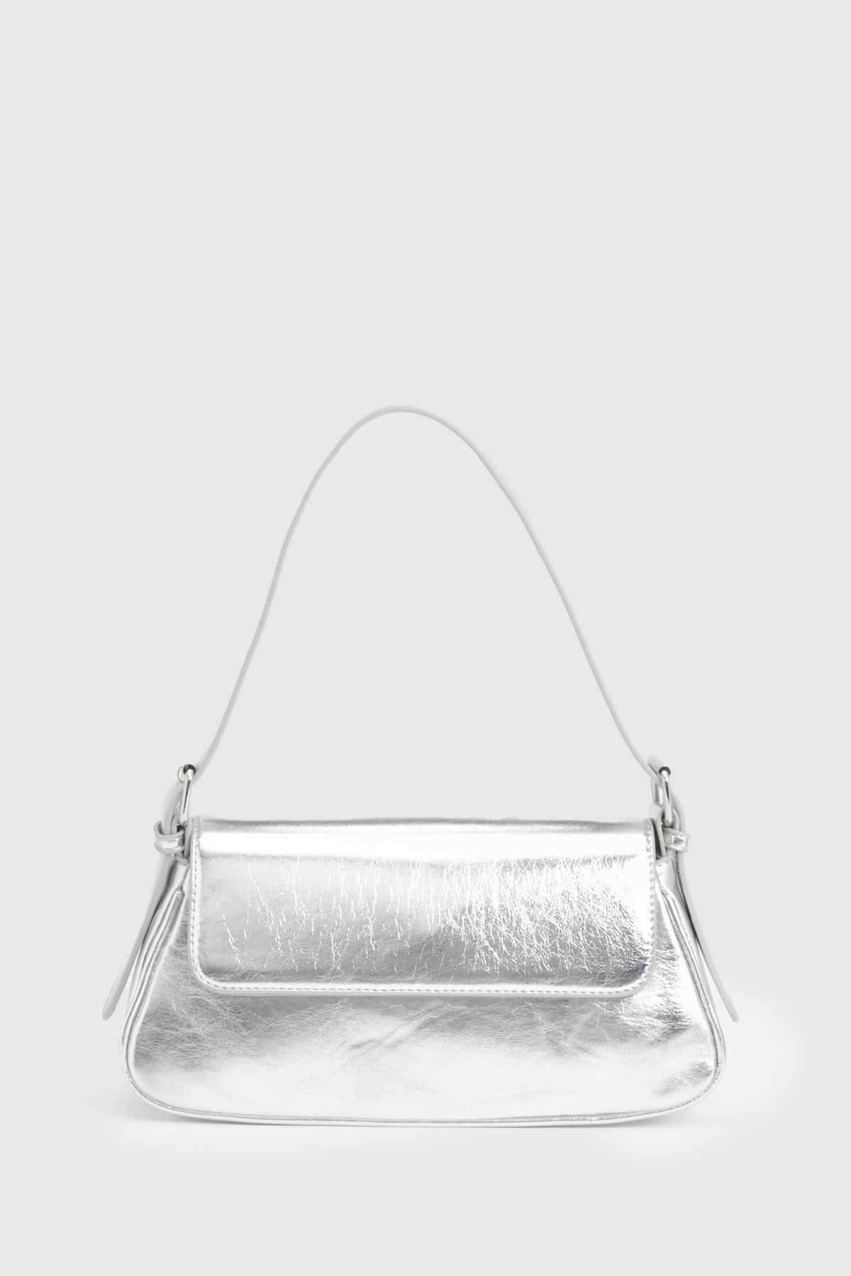 Structured Fold Over Shoulder Bag - Image 2