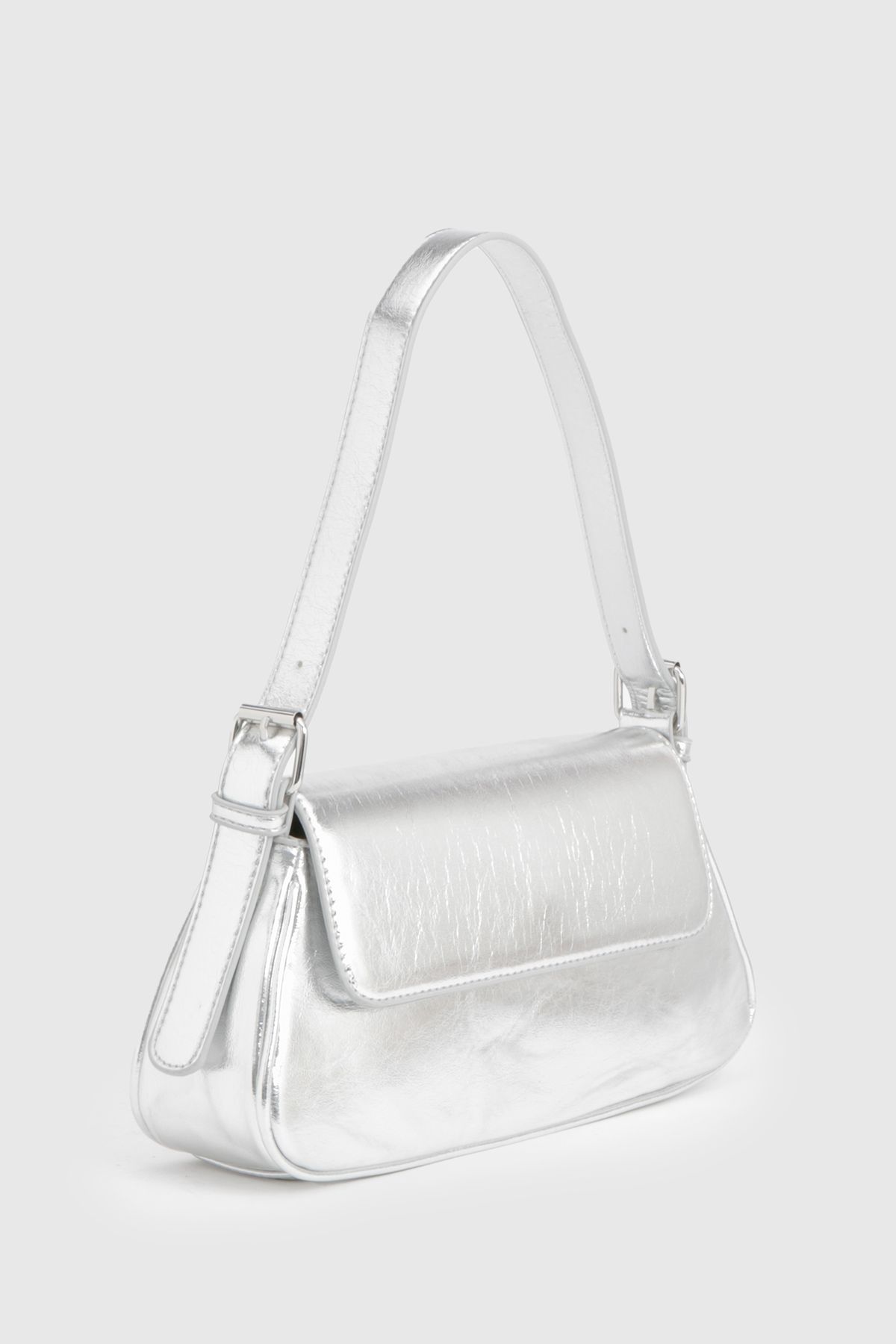 Structured Fold Over Shoulder Bag - Image 3