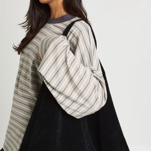 Faux Suede Tote Bag