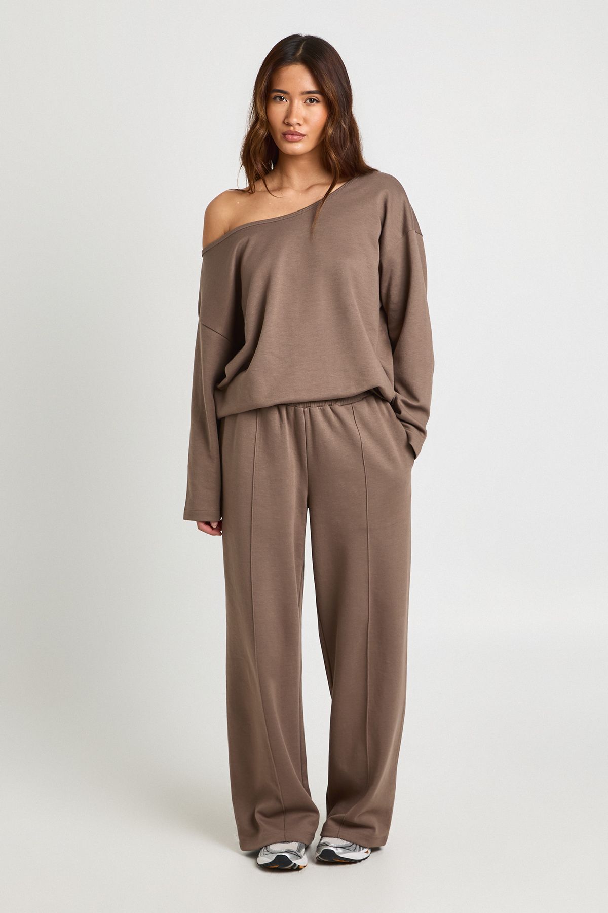 Interlock Off Shoulder Sweatshirt