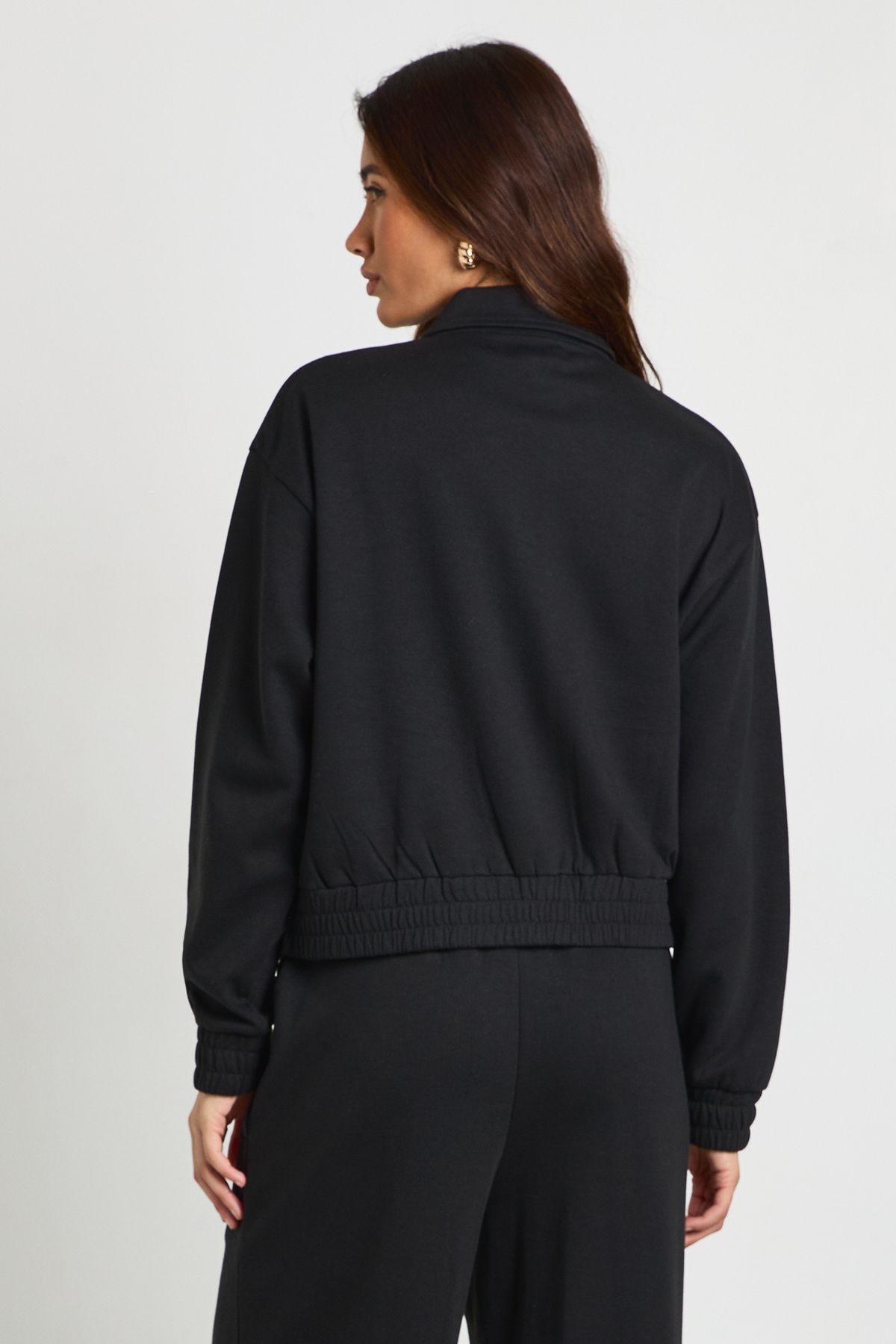 Interlock Cargo Pocket Zip Through Bomber Sweatshirt - Image 2