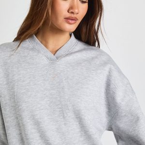 V Neck Oversized Sweatshirt