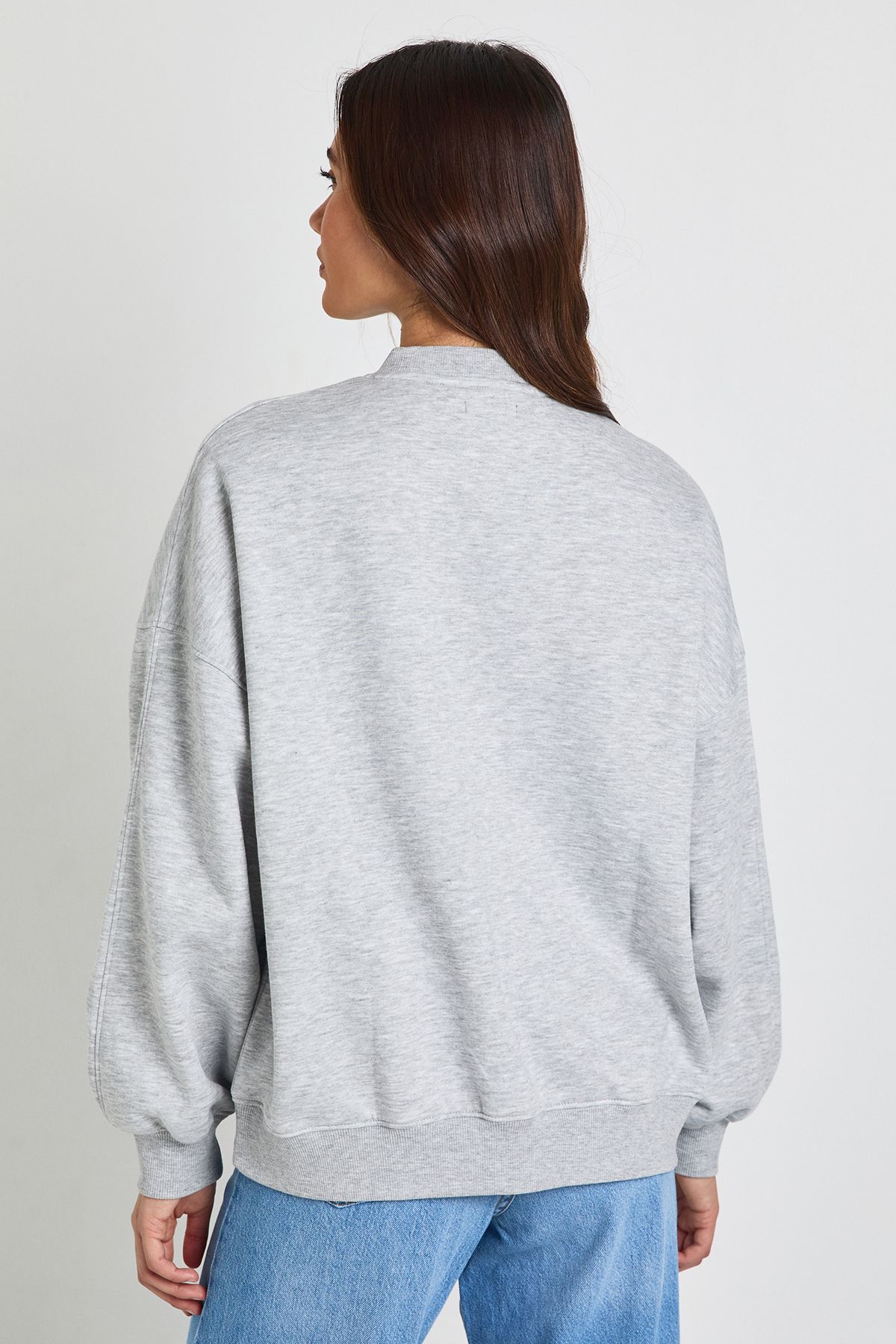 V Neck Oversized Sweatshirt - Image 2