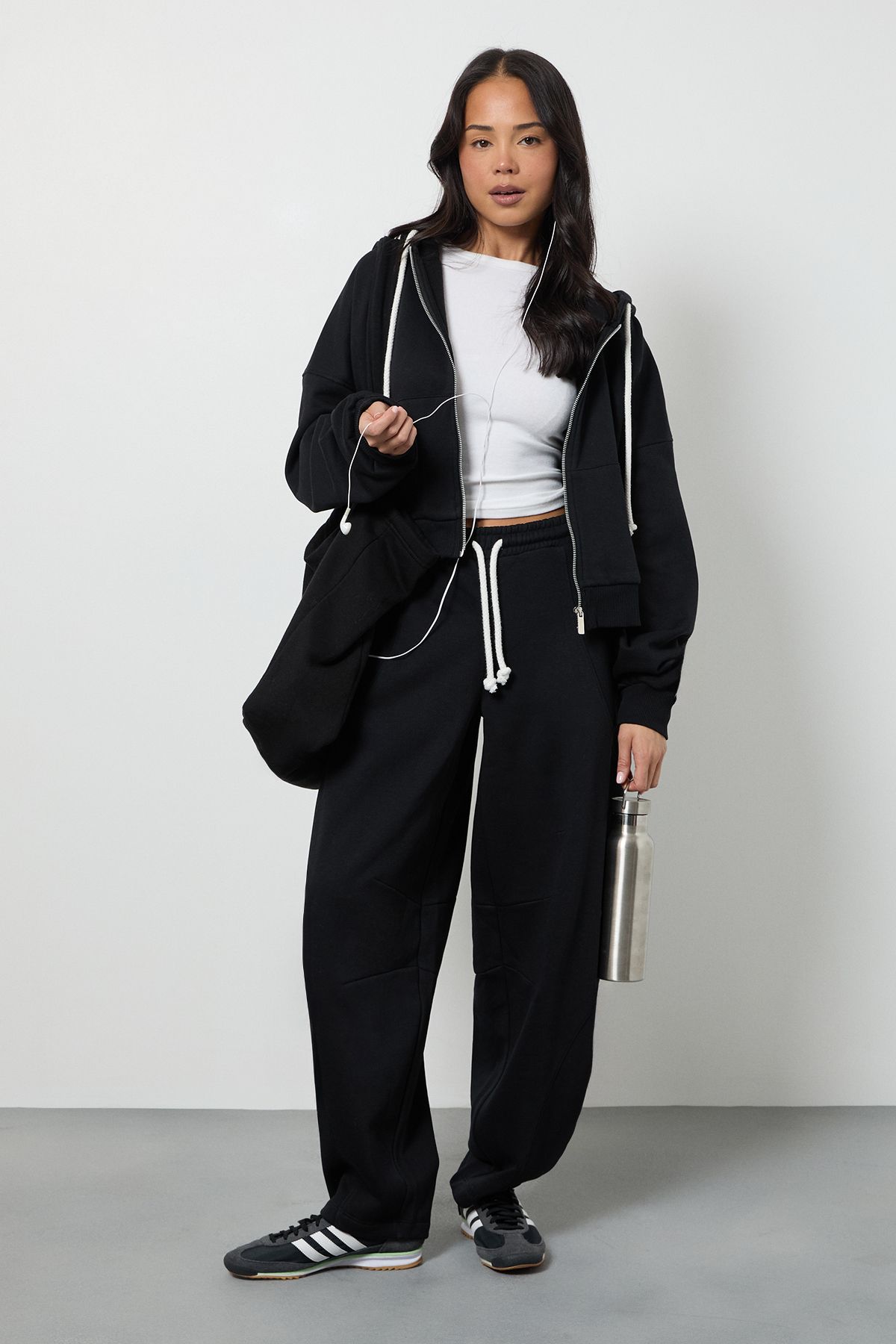 Contrast Drawcord Oversized Hoodie Tracksuit
