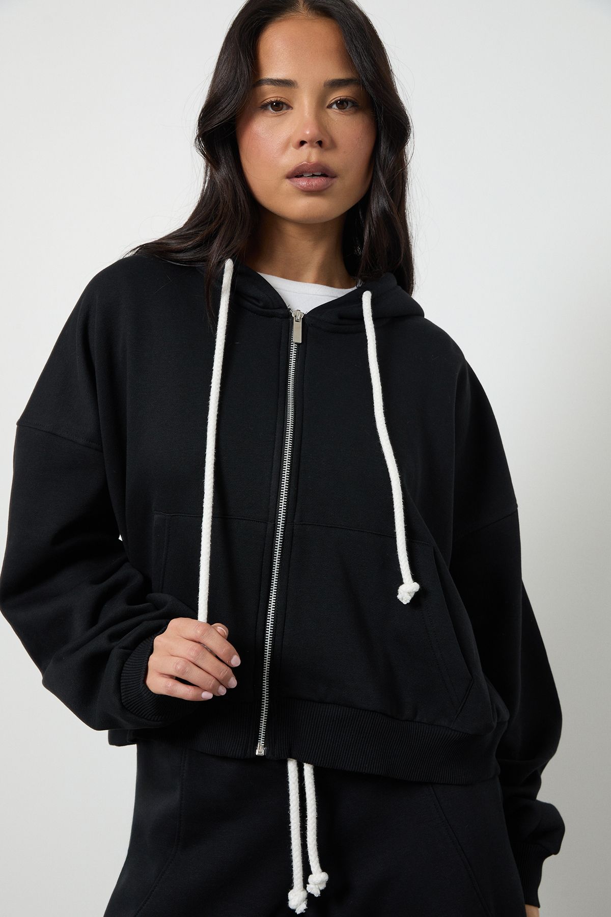 Contrast Drawcord Oversized Hoodie Tracksuit - Image 4