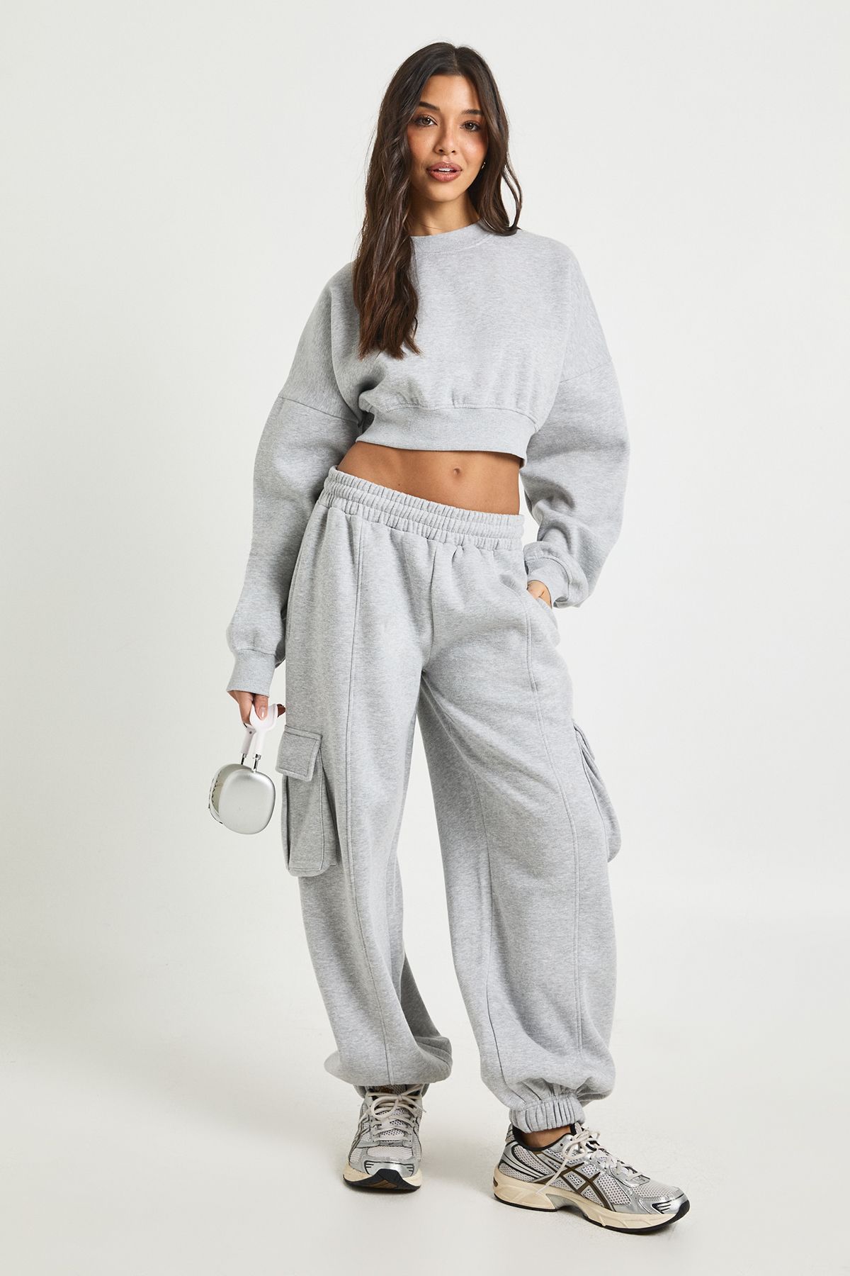 Boxy Sweatshirt Cargo Jogger Tracksuit