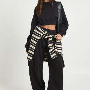 Boxy Sweatshirt Cargo Jogger Tracksuit