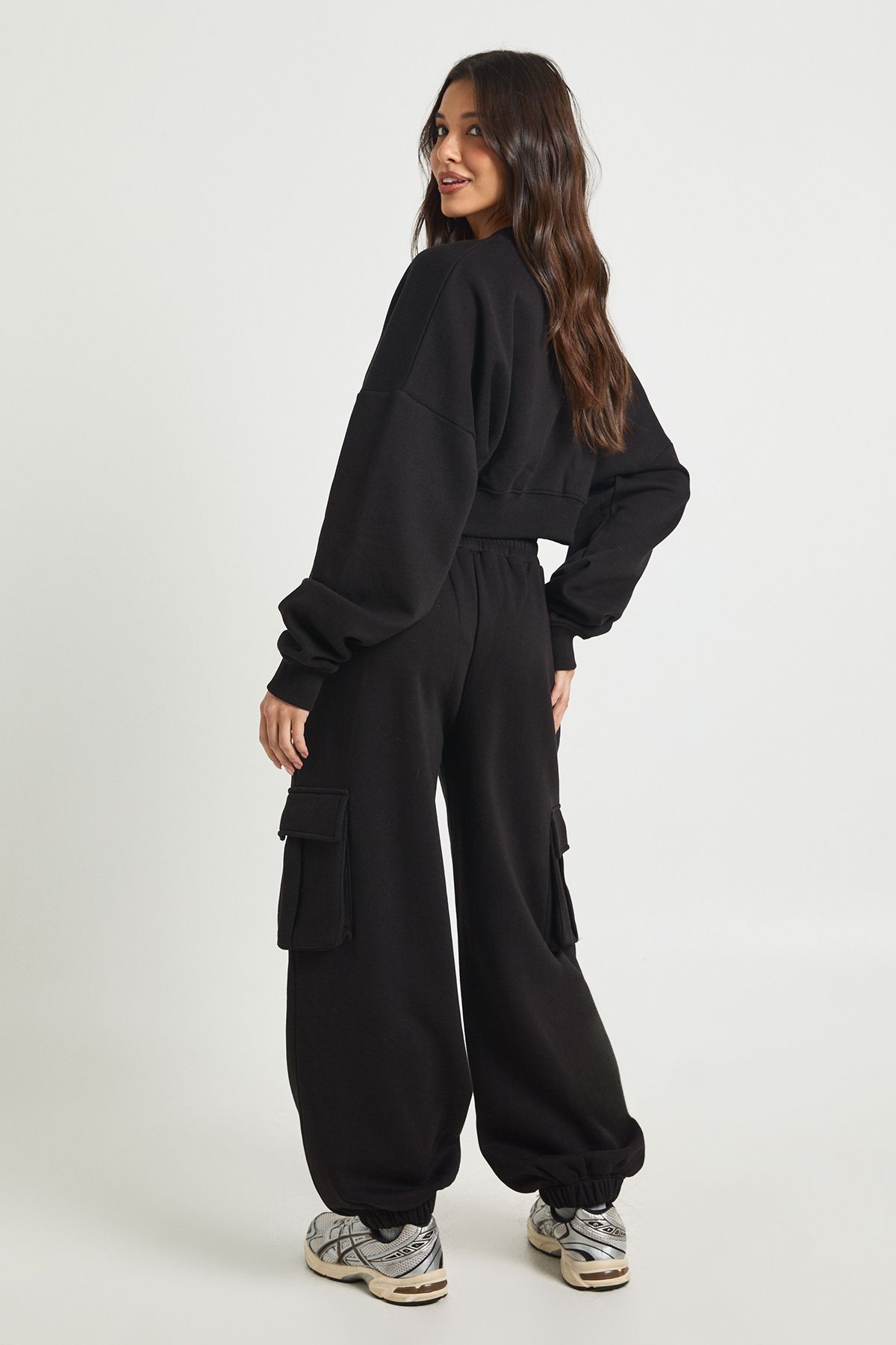 Boxy Sweatshirt Cargo Jogger Tracksuit - Image 2