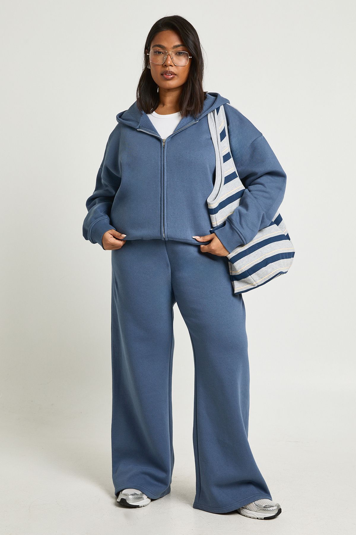 Plus Oversized Zip Up Hoodie - Image 3