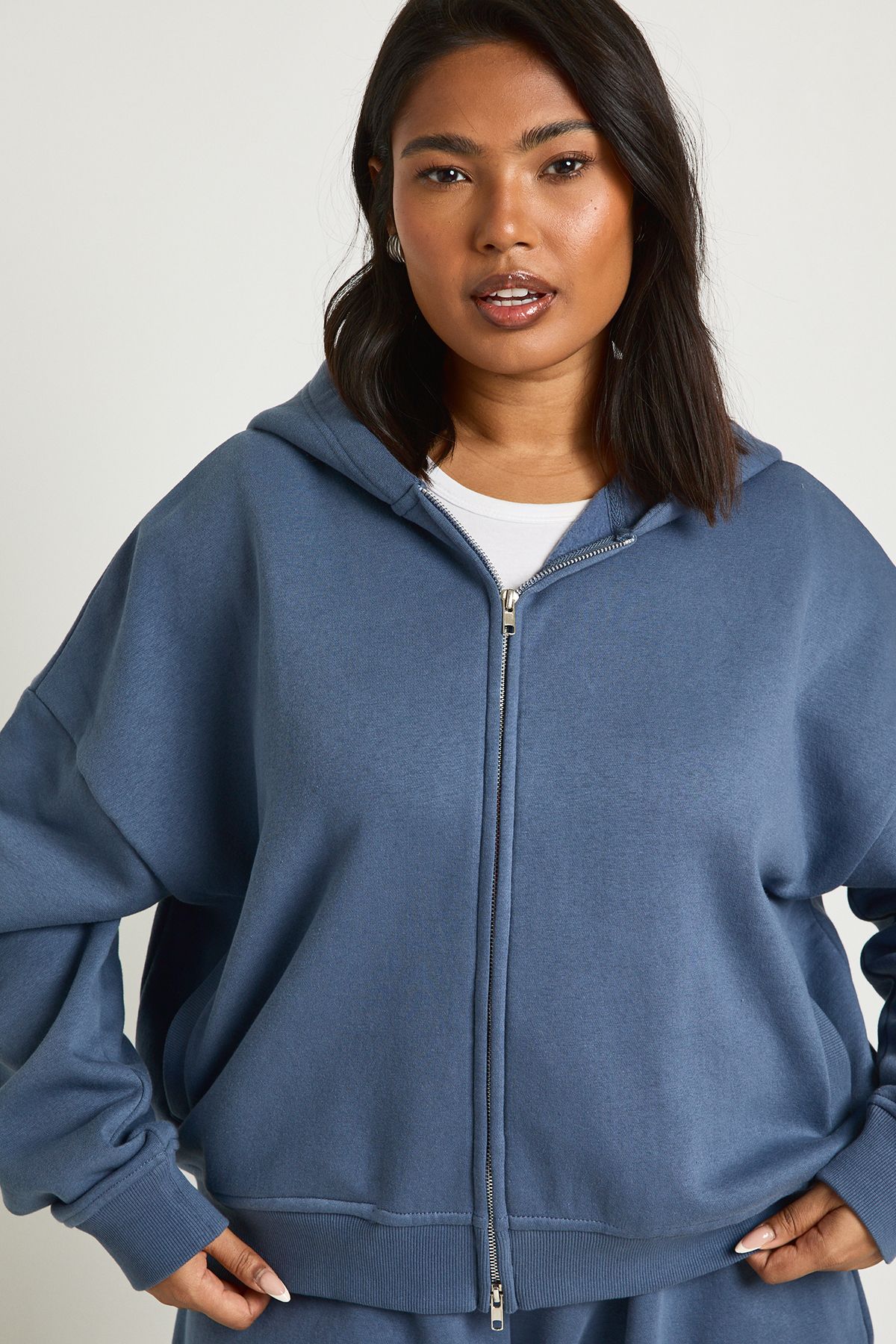 Plus Oversized Zip Up Hoodie - Image 4