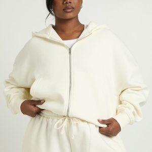 Plus Oversized Zip Up Hoodie