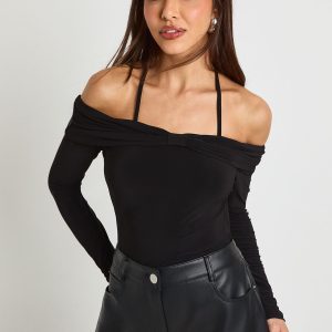 Slinky Bow Bardot Detail Top