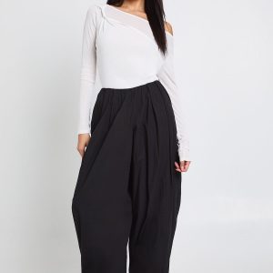 Poplin Concealed Waistband Balloon Trouser
