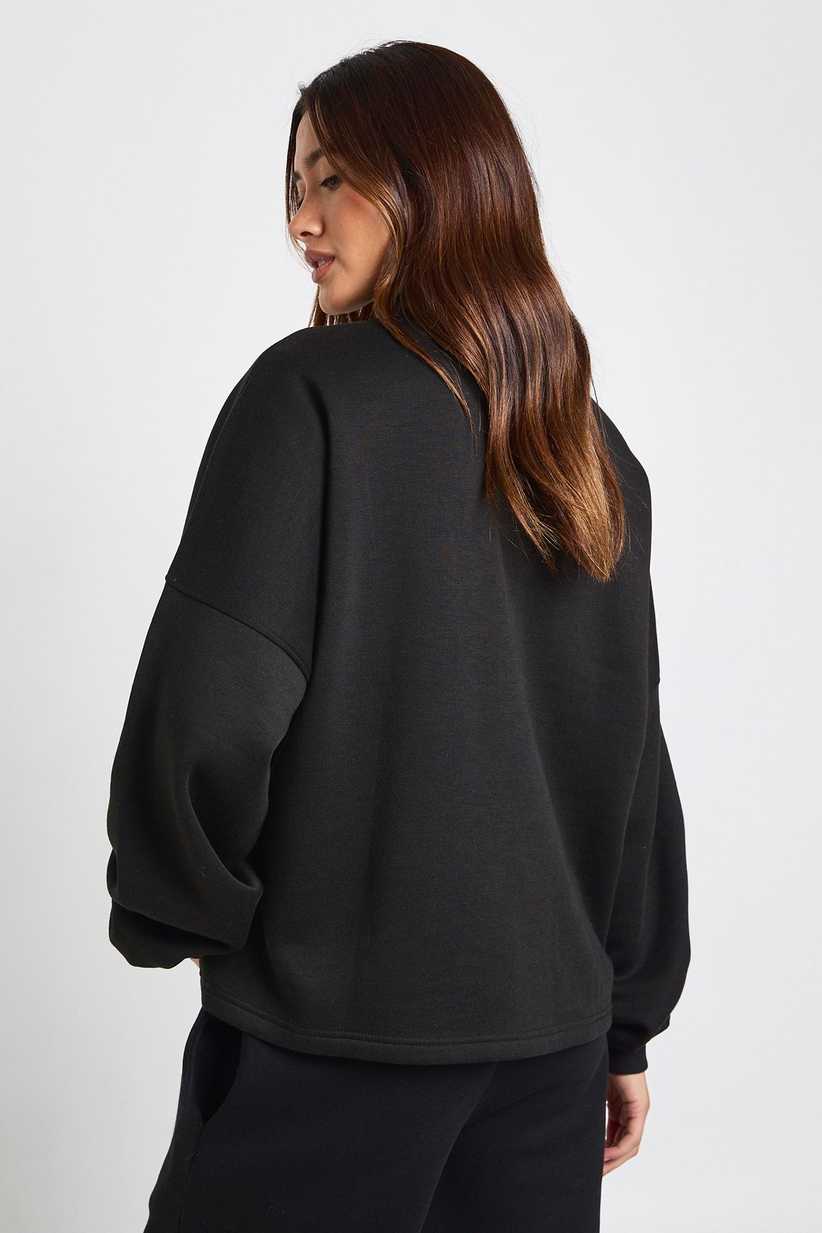 Funnel Neck Henley Sweatshirt - Image 2