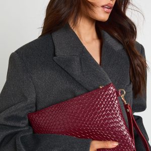 Embossed Envelope Clutch Bag