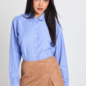 Faux Suede Mini Skort