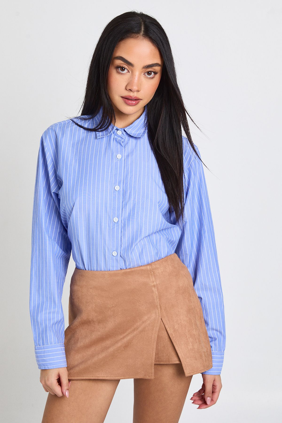 Faux Suede Mini Skort