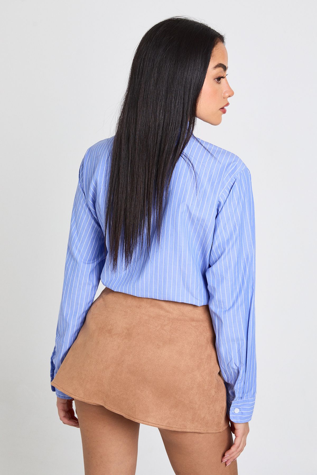 Faux Suede Mini Skort - Image 2