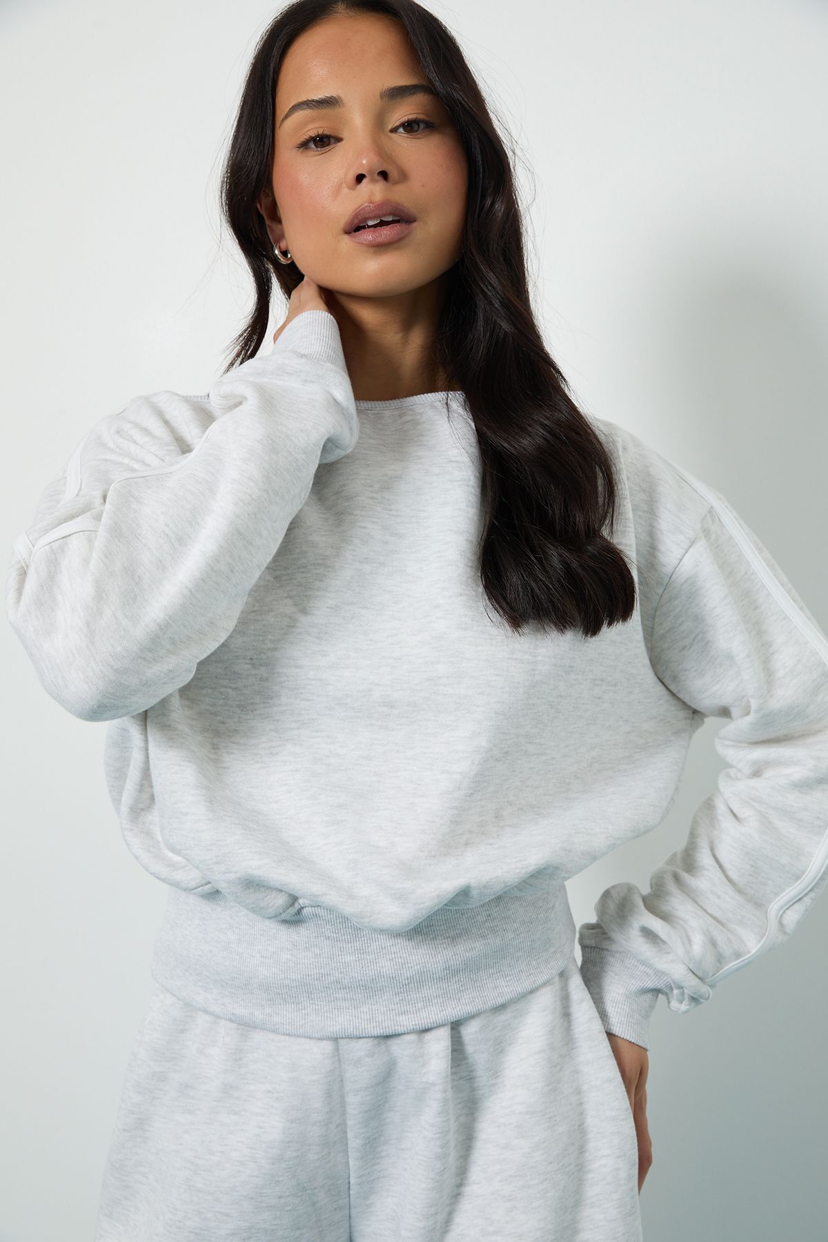 Side Stripe Off Shoulder Straight Leg Tracksuit - Image 4