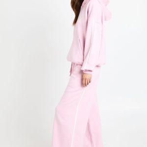 Side Stripe Hooded Straight Leg Tracksuit