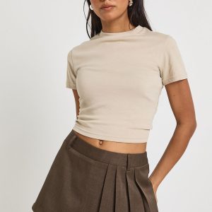 Pleated Side Skort