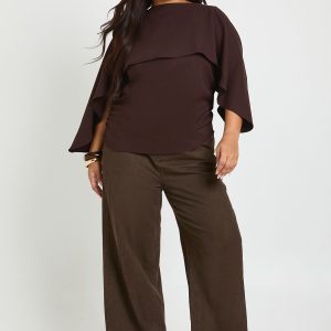 Plus Cape Overlay Top