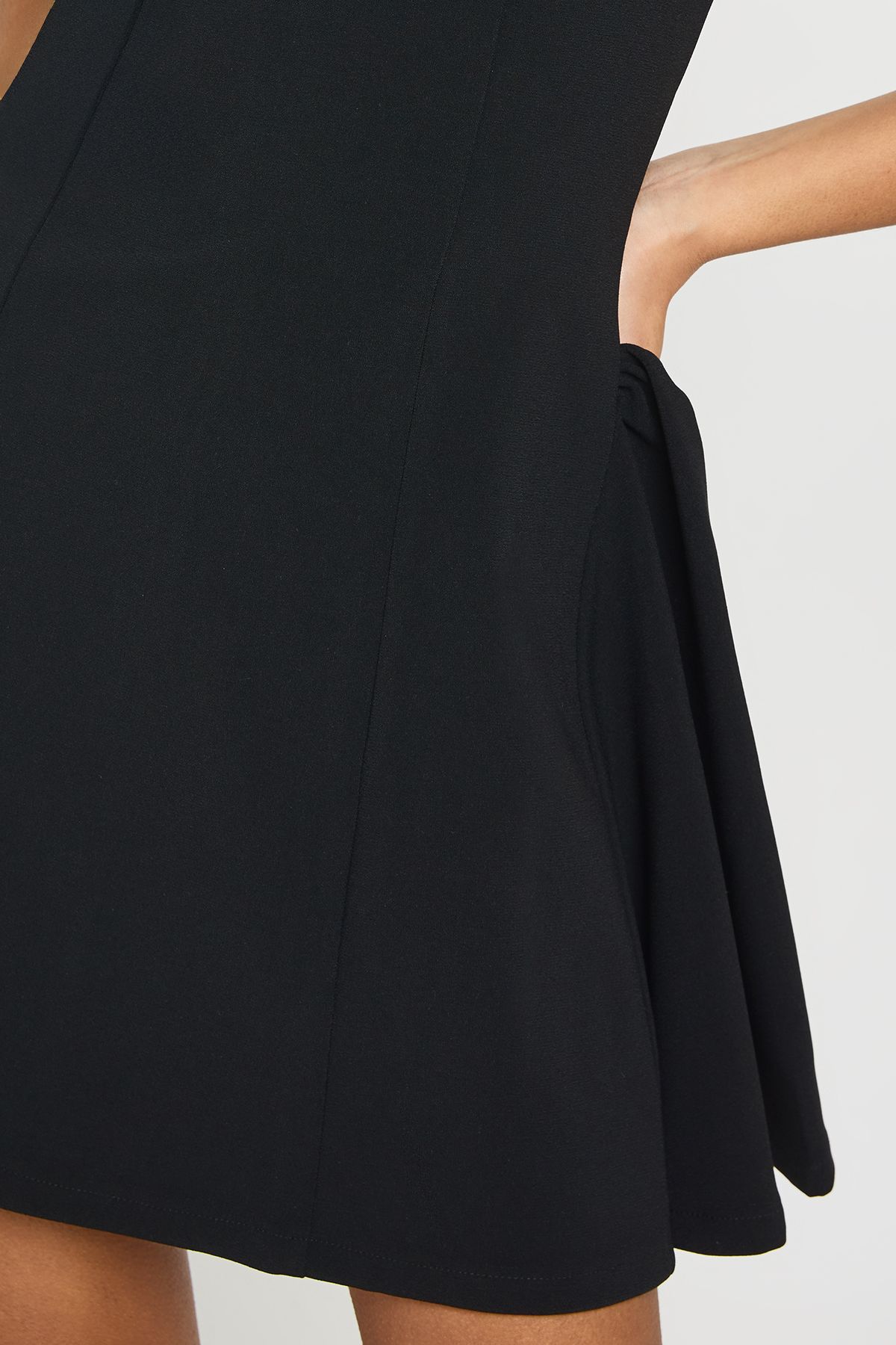 Square Neck Full Skirt Mini Dress - Image 4