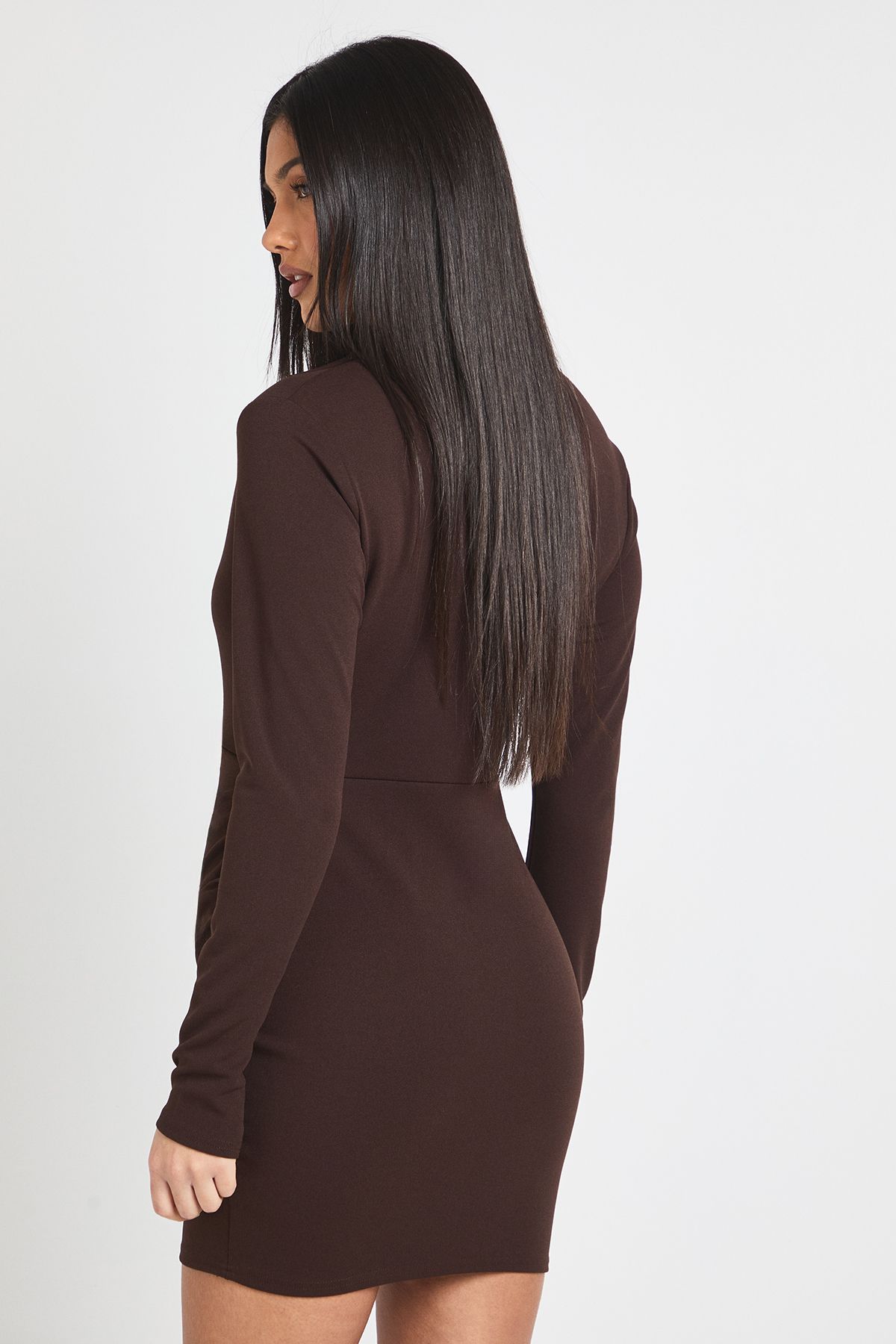 Wrap Long Sleeve Blazer Dress - Image 2