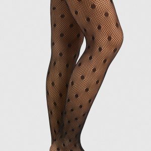 Polka Dot Fishnet Tights