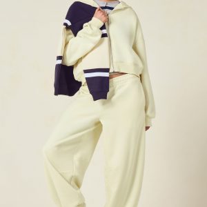 Boxy Zip Through Hoodie And Barrel Leg Jogger Tracksuit