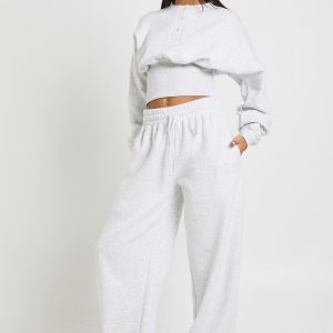 Deep Hem Henley Sweatshirt Tracksuit