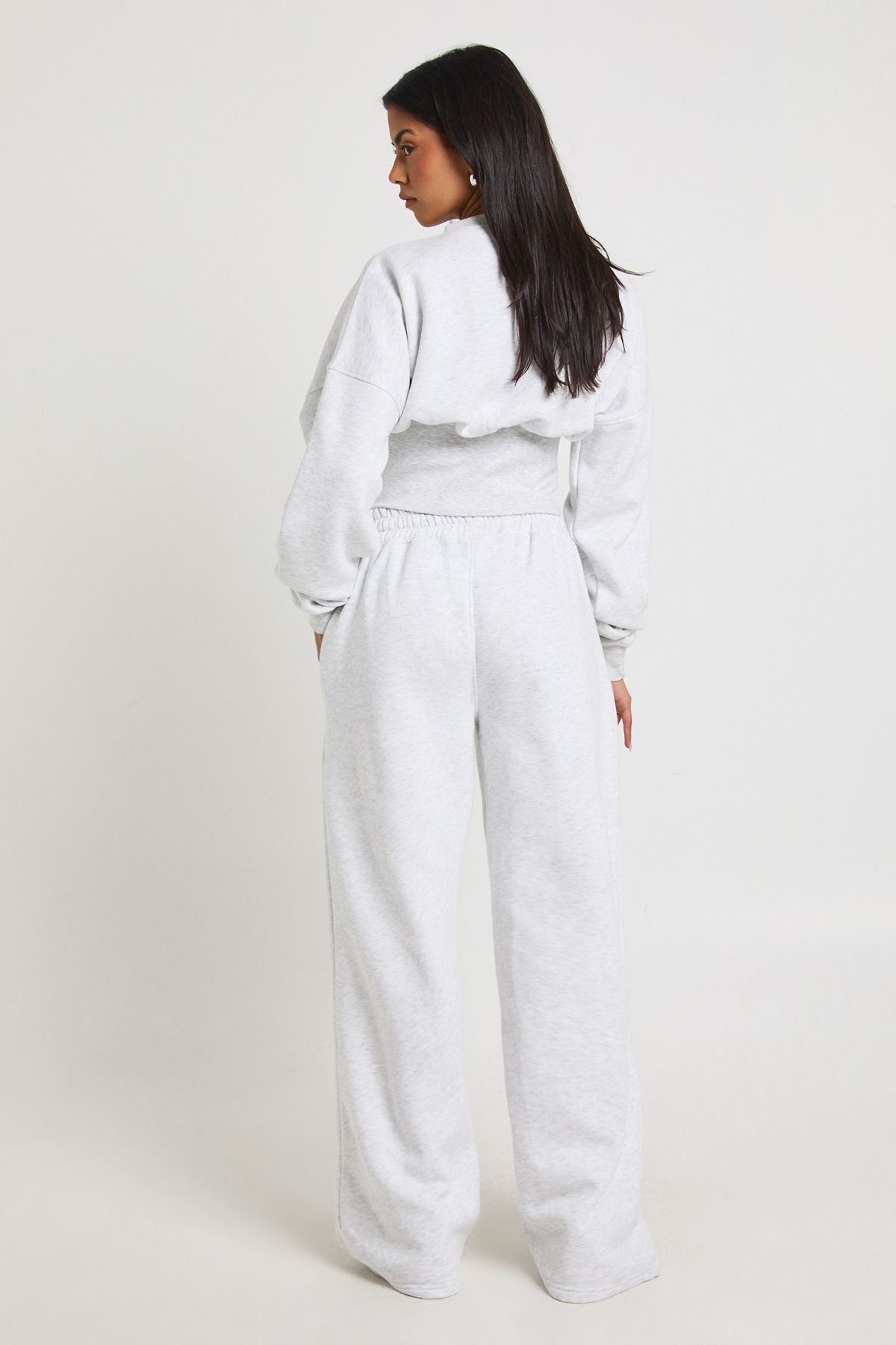 Deep Hem Henley Sweatshirt Tracksuit - Image 2