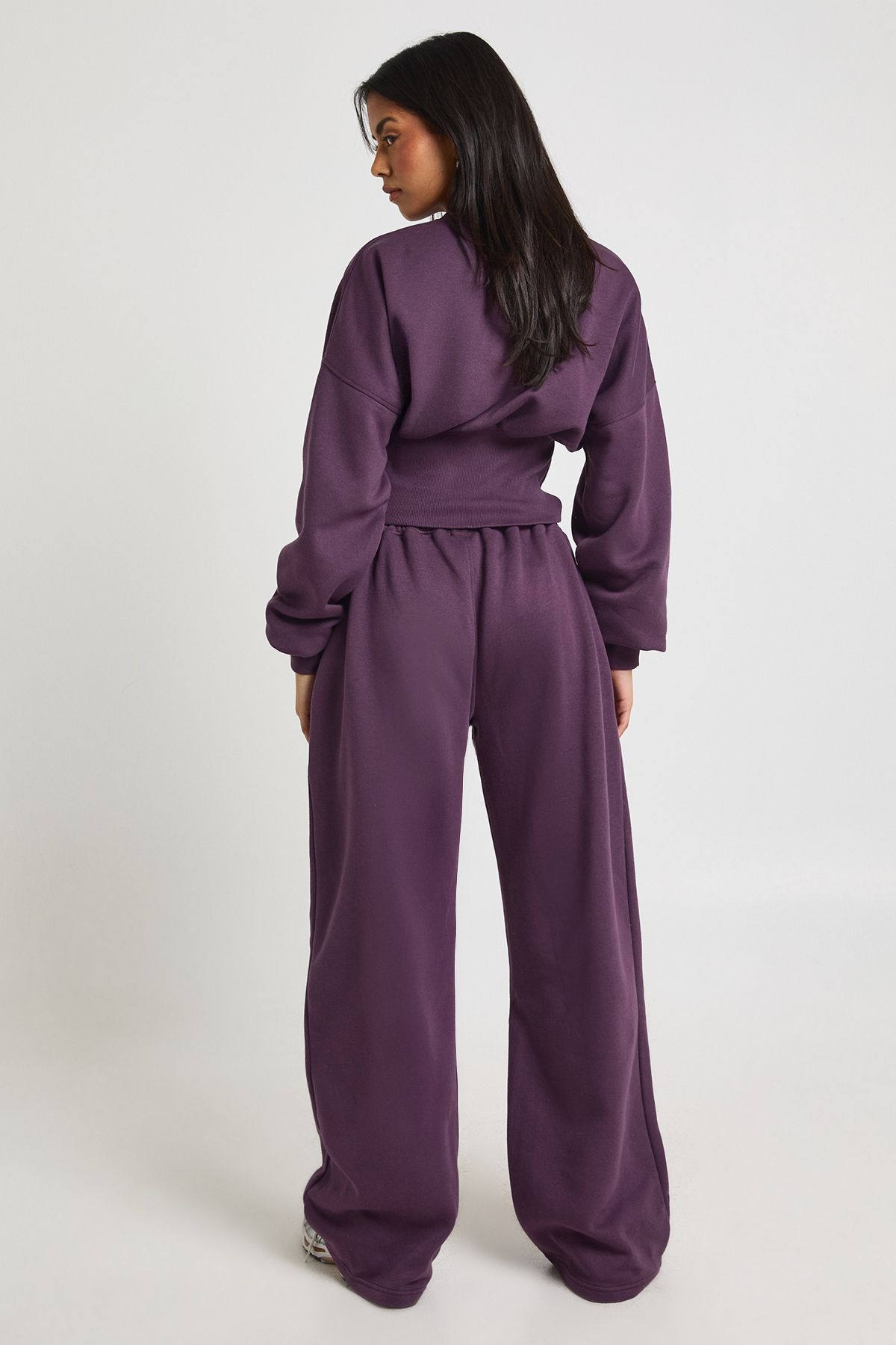 Deep Hem Henley Sweatshirt Tracksuit - Image 2