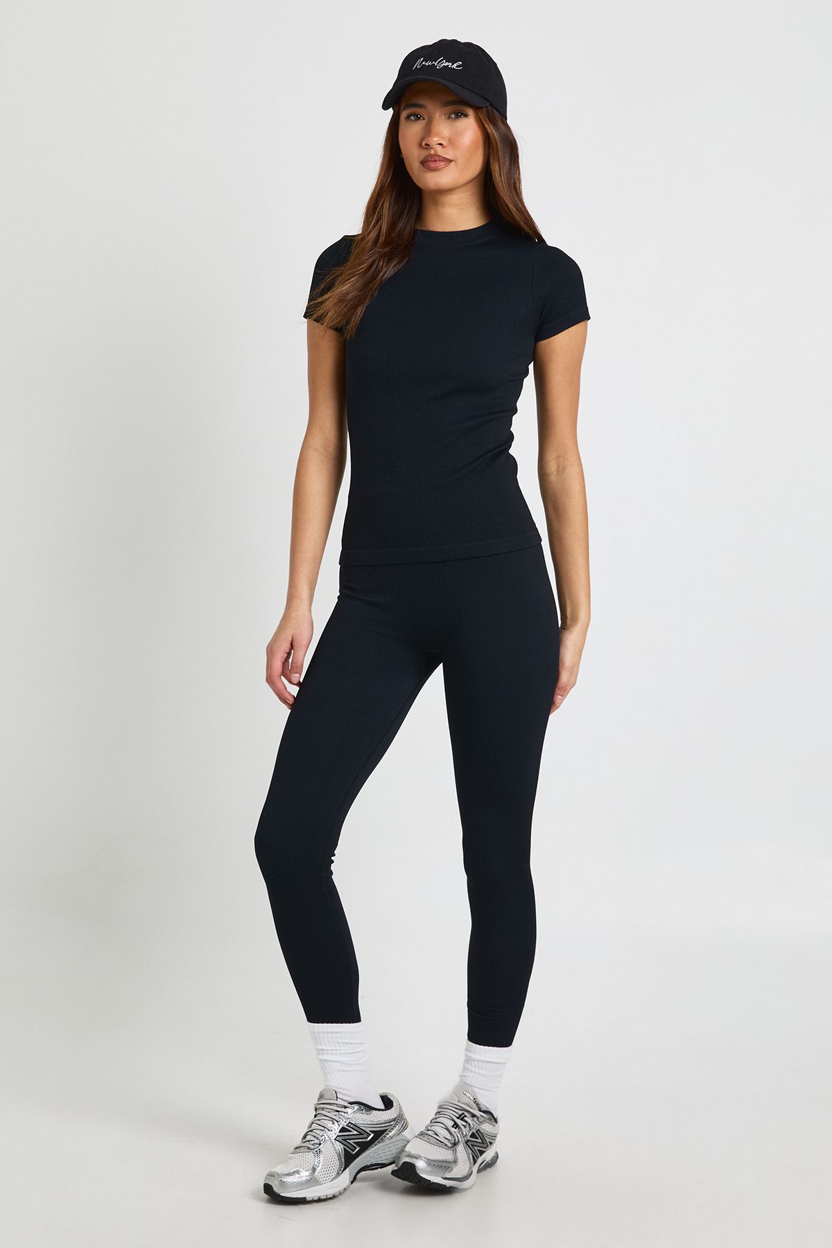 Contour Ribbed Seamless Leggings - Image 3