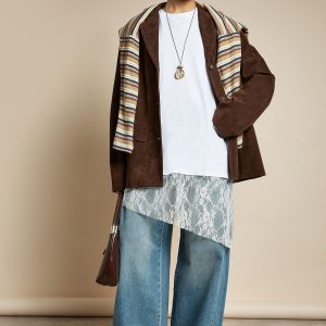 Lace Hem Oversized Tshirt