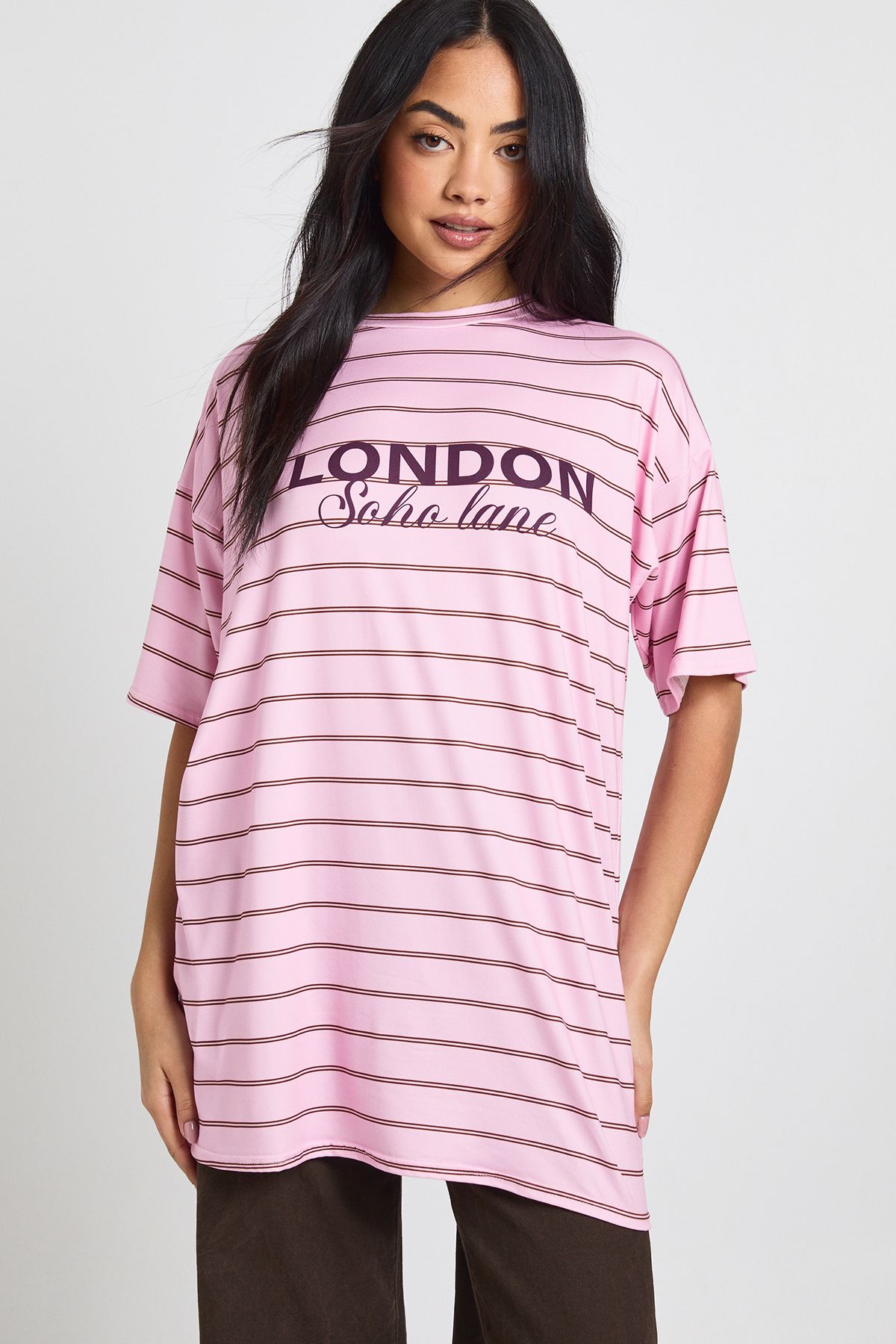 London Soho Lane Striped Soft T-Shirt