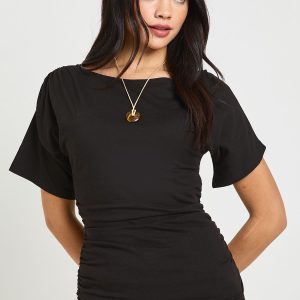 Ruched Side Cinched T-Shirt