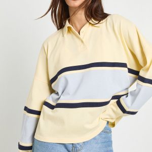 Contrast Panel Rugby Top