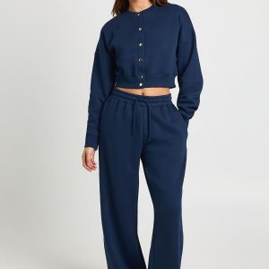 Fitted Bomber Sweatshirt Tracksuit