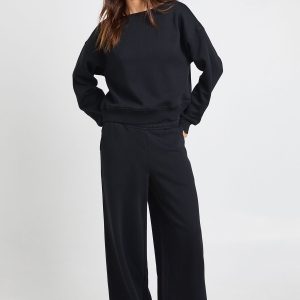 Boat Neck Sweatshirt Tracksuit