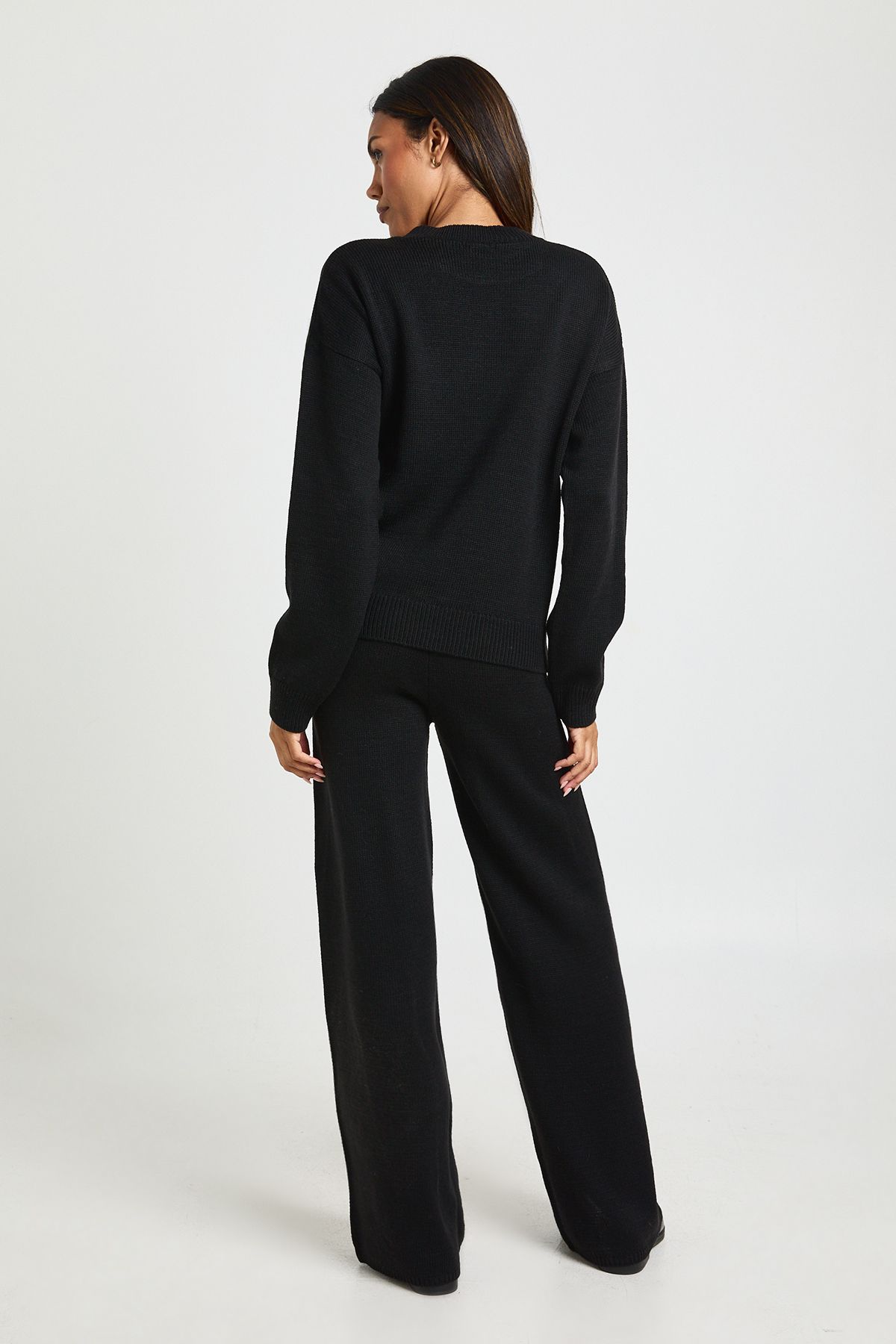 Maternity Soft Knit Jumper And Wide Leg Trouser Knitted Co-ord - Image 2