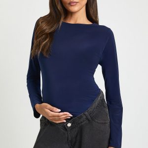 Maternity Double Layer Slinky Long Sleeve T-Shirt