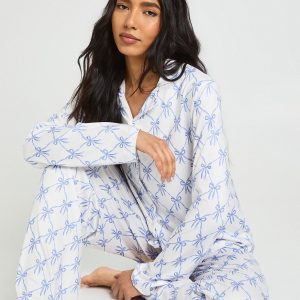 Tall Bow Print Long Sleeve Top & Trousers Pyjama Set