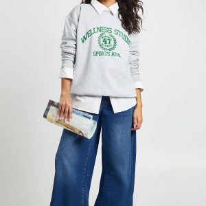 Wellness Studio Printed Crew Neck Sweatshirt