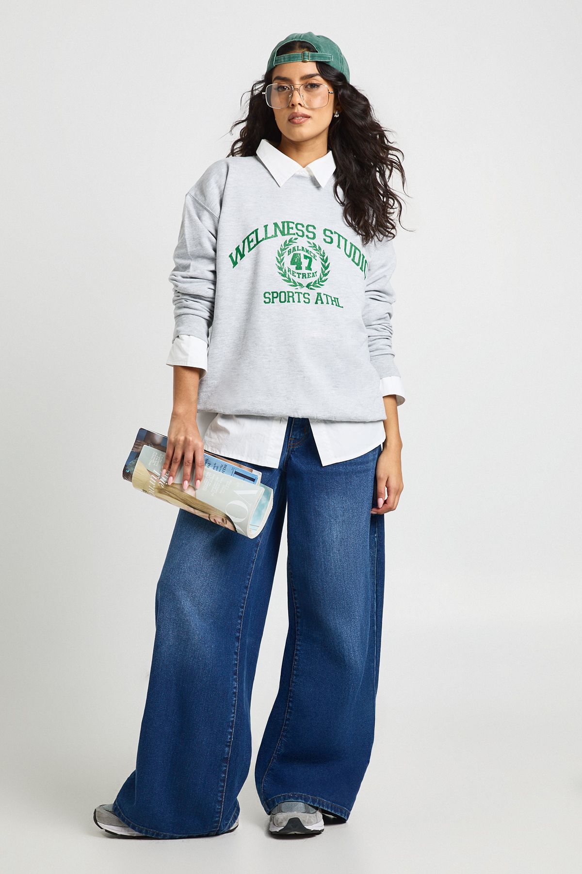 Wellness Studio Printed Crew Neck Sweatshirt
