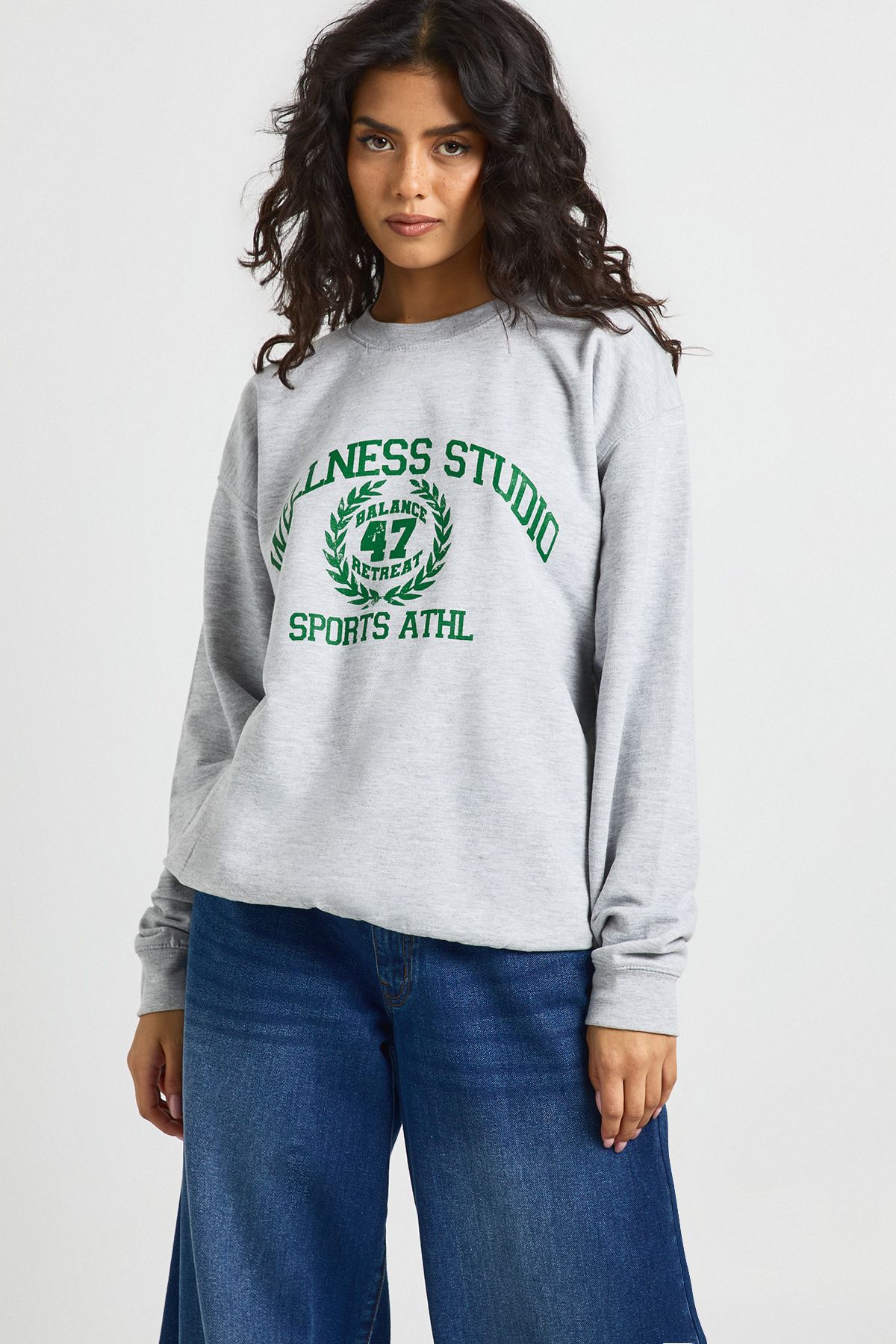 Wellness Studio Printed Crew Neck Sweatshirt - Image 3